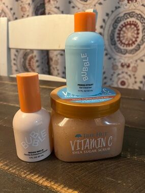 Bubble + Tree Hut Skincare Set - Vitamin C Sugar Scrub, Fresh Start, & Moon Walk